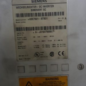 Inverter Compact Unit Siemens 6SE7022-6TC31
