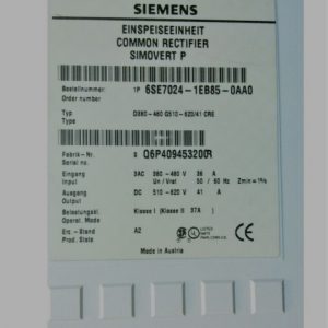 Siemens 6SE7024-1EB85-0AA0 SIMOVERT MOTION CONTROL