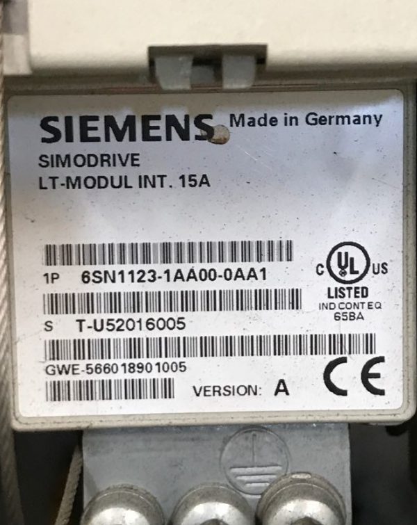 LT Module 15A Siemens 6SN1123-1AA00-0AA1