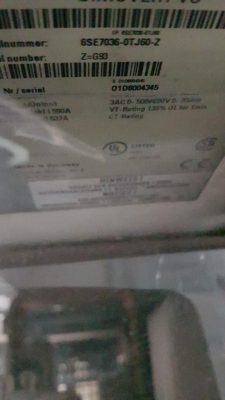 Simovert Master Drive Siemens 6SE7036-0TJ60-Z